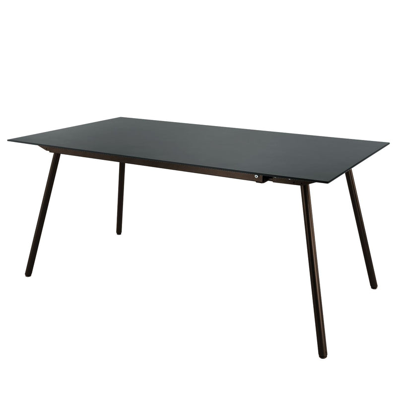 Schaffner Locarno table repas 160x90cm Moka 88 Graphite 73 