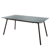 Schaffner Locarno table repas 160x90cm Moka 88 Gris Argent 78 