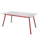 Schaffner Locarno table repas 160x90cm Rouge 30 Blanc 90 
