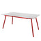 Schaffner Locarno table repas 160x90cm Rouge 30 Blanc 90 