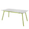 Schaffner Locarno table repas 160x90cm Vert Pastel 64 Blanc 90 