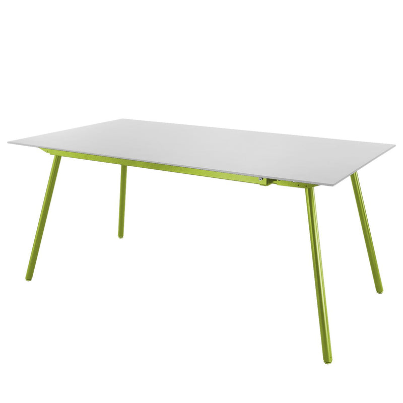 Schaffner Locarno table repas 160x90cm Vert Pastel 64 Blanc 90 