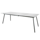 Schaffner Locarno table repas extensible 160/220x90cm Anthracite 77 Blanc 90 
