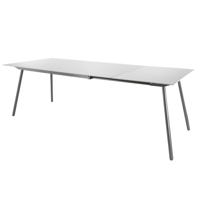 Schaffner Locarno table repas extensible 160/220x90cm Graphite 73 Blanc 90 