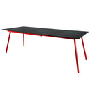 Schaffner Locarno table repas extensible 160/220x90cm Rouge 30 Anthracite 77 
