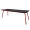 Schaffner Locarno table repas extensible 160/220x90cm Rouge 30 Anthracite 77 