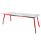 Schaffner Locarno table repas extensible 160/220x90cm Rouge 30 Blanc 90 