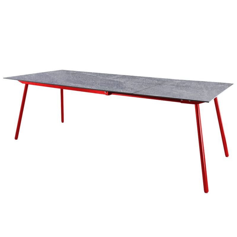 Schaffner Locarno table repas extensible 160/220x90cm Rouge 30 Déco Béton dd 