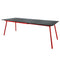 Schaffner Locarno table repas extensible 160/220x90cm Rouge 30 Graphite 73 