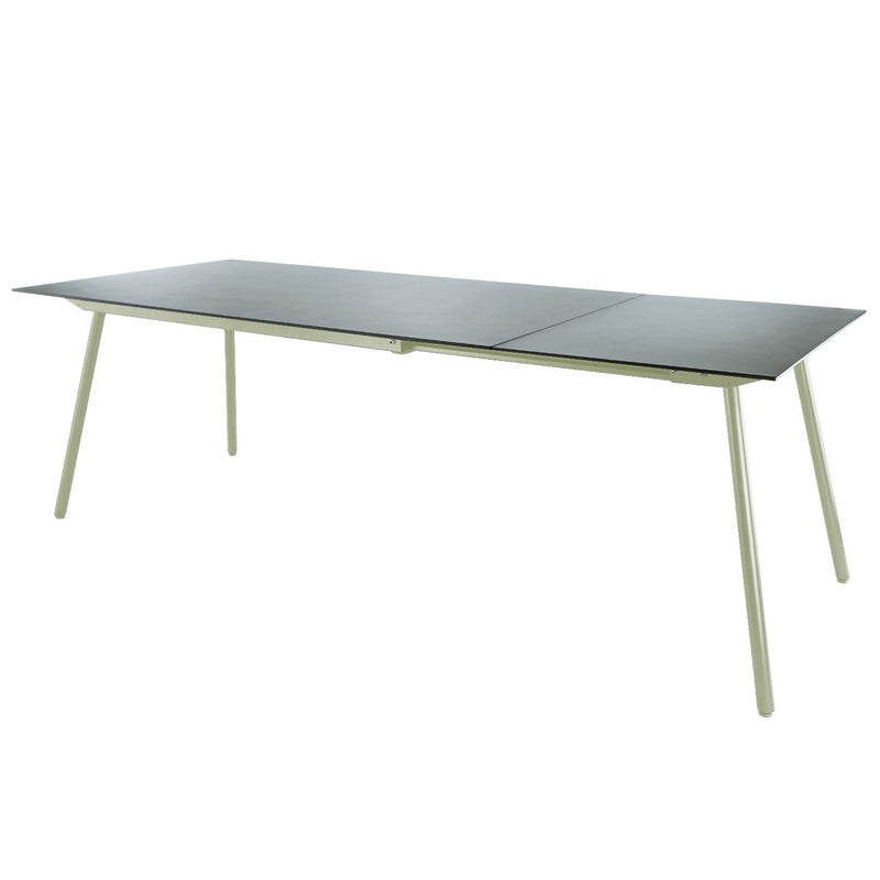 Schaffner Locarno table repas extensible 160/220x90cm Vert Pastel 64 Gris Argent 78 
