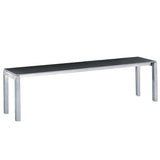 Schaffner Luzern Banc 160x32cm Acier Inox 05 Anthracite 77 