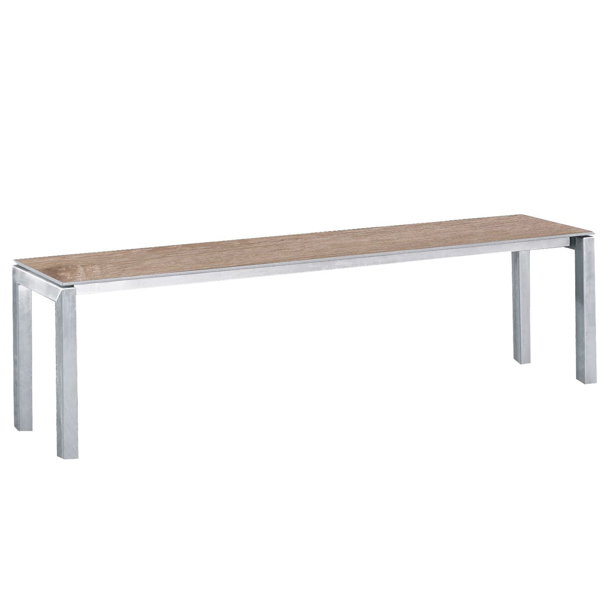 Schaffner Luzern Banc 160x32cm Acier Inox 05 Déco Chêne de 