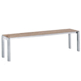 Schaffner Luzern Banc 160x32cm Acier Inox 05 Déco Chêne de 