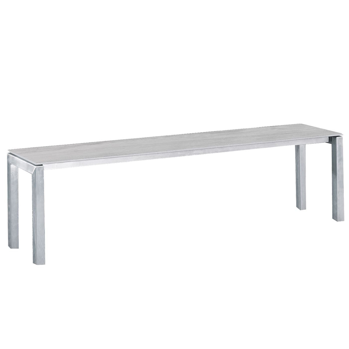 Schaffner Luzern Banc 160x32cm Acier Inox 05 Déco Stromboli Clair db 