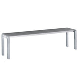 Schaffner Luzern Banc 160x32cm Acier Inox 05 Gris Argent 78 