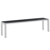 Schaffner Luzern Banc 160x32cm Blanc 90 Anthracite 77 