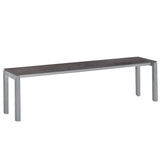 Schaffner Luzern Banc 160x32cm Gris argent 78 Déco Cooperfield dc 