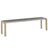 Schaffner Luzern Banc 160x32cm Marron Pastel 83 Gris Argent 78 