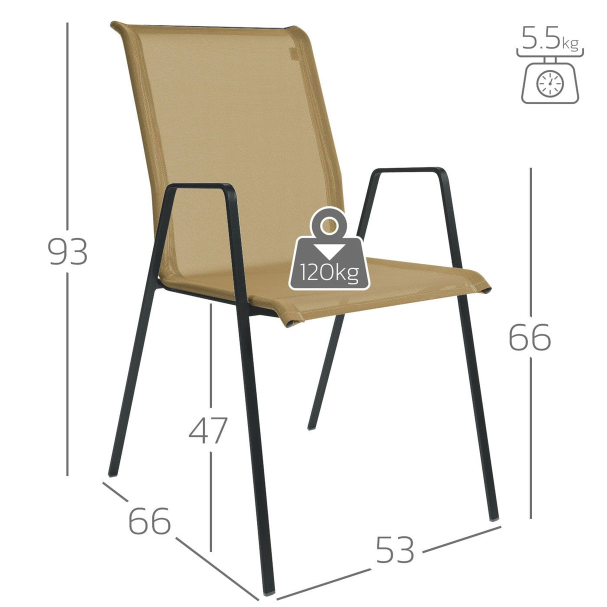 Schaffner Luzern Fauteuil repas empilable 