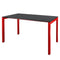 Schaffner Luzern table repas 140x80cm Rouge 30 Anthracite 77 
