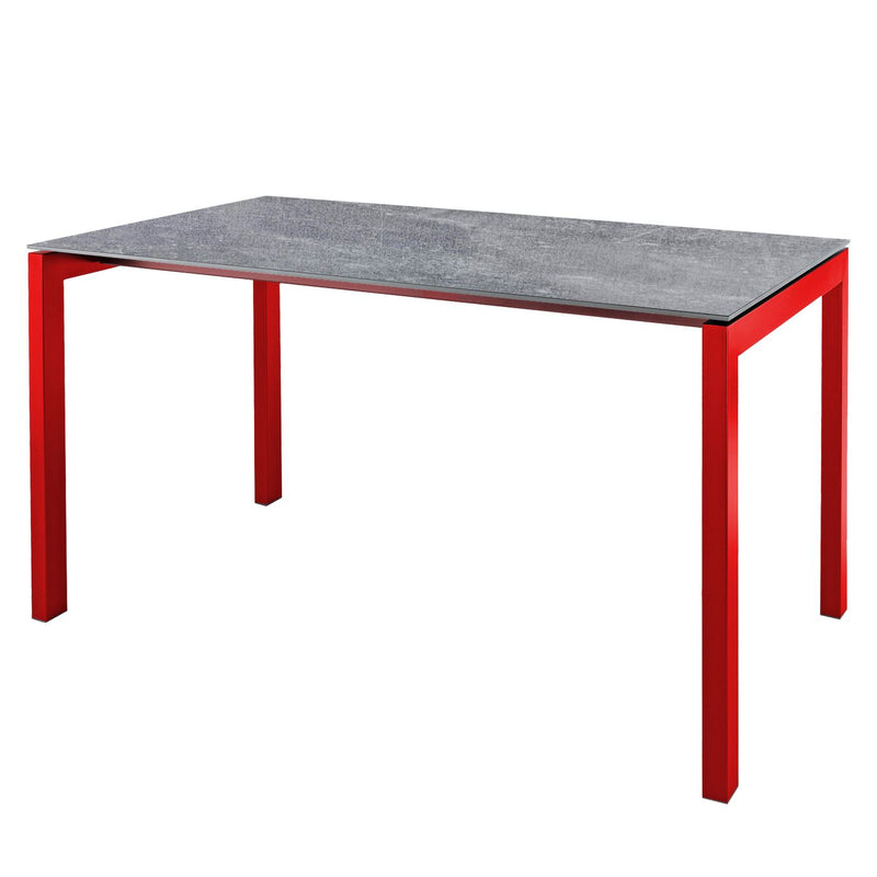 Schaffner Luzern table repas 140x80cm Rouge 30 Déco Béton dd 