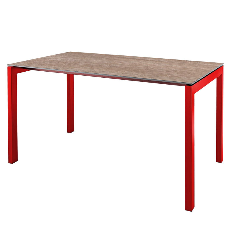 Schaffner Luzern table repas 140x80cm Rouge 30 Déco Chêne de 