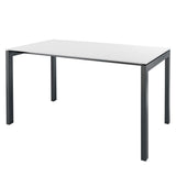 Schaffner Luzern table repas 160x90cm Anthracite 77 Blanc 90 
