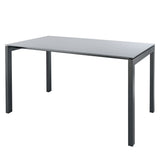 Schaffner Luzern table repas 160x90cm Anthracite 77 Gris Argent 78 