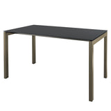 Schaffner Luzern table repas 160x90cm Champagne 85 Anthracite 77 