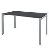 Schaffner Luzern table repas 160x90cm Gris argent 78 Anthracite 77 