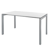 Schaffner Luzern table repas 160x90cm Gris argent 78 Blanc 90 