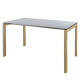 Schaffner Luzern table repas 160x90cm Marron Pastel 83 Gris Argent 78 