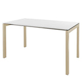 Schaffner Luzern table repas 160x90cm Sable Pastel 15 Blanc 90 
