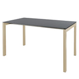 Schaffner Luzern table repas 160x90cm Sable Pastel 15 Graphite 73 