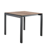 Schaffner Luzern table repas 80x80cm Anthracite 77 Déco Chêne de 