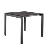 Schaffner Luzern table repas 80x80cm Anthracite 77 Déco Cooperfield dc 