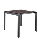 Schaffner Luzern table repas 80x80cm Anthracite 77 Déco Stromboli Foncé da 