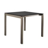 Schaffner Luzern table repas 80x80cm Champagne 85 Anthracite 77 