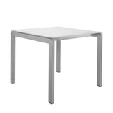 Schaffner Luzern table repas 80x80cm Gris argent 78 Blanc 90 