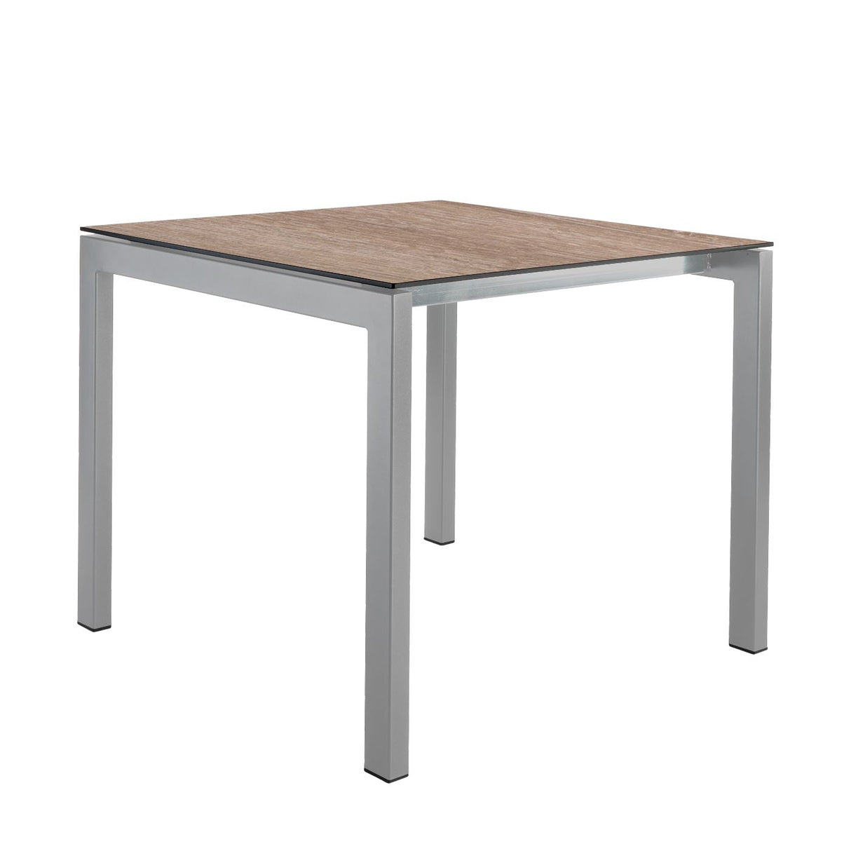 Schaffner Luzern table repas 80x80cm Gris argent 78 Déco Chêne de 