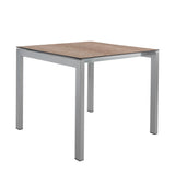 Schaffner Luzern table repas 80x80cm Gris argent 78 Déco Chêne de 