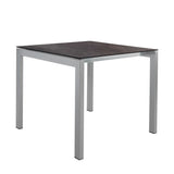 Schaffner Luzern table repas 80x80cm Gris argent 78 Déco Cooperfield dc 