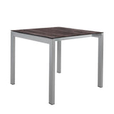 Schaffner Luzern table repas 80x80cm Gris argent 78 Déco Stromboli Foncé da 