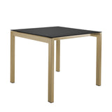 Schaffner Luzern table repas 80x80cm Marron Pastel 83 Anthracite 77 