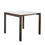 Schaffner Luzern table repas 80x80cm Moka 88 Blanc 90 