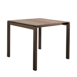 Schaffner Luzern table repas 80x80cm Moka 88 Déco Chêne de 