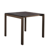 Schaffner Luzern table repas 80x80cm Moka 88 Déco Cooperfield dc 