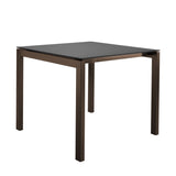 Schaffner Luzern table repas 80x80cm Moka 88 Graphite 73 