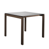 Schaffner Luzern table repas 80x80cm Moka 88 Gris Argent 78 