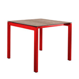 Schaffner Luzern table repas 80x80cm Rouge 30 Déco Chêne de 